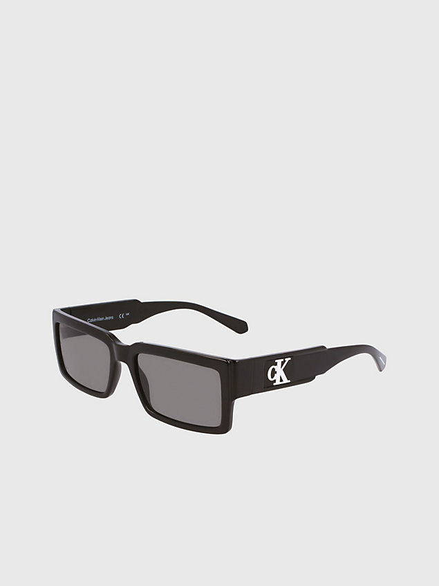 lunettes de soleil rectangulaires ckj23623s black pour hommes calvin klein jeans