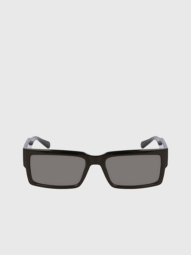 black prostokątne okulary przeciwsłoneczne ckj23623s dla mężczyźni - calvin klein jeans