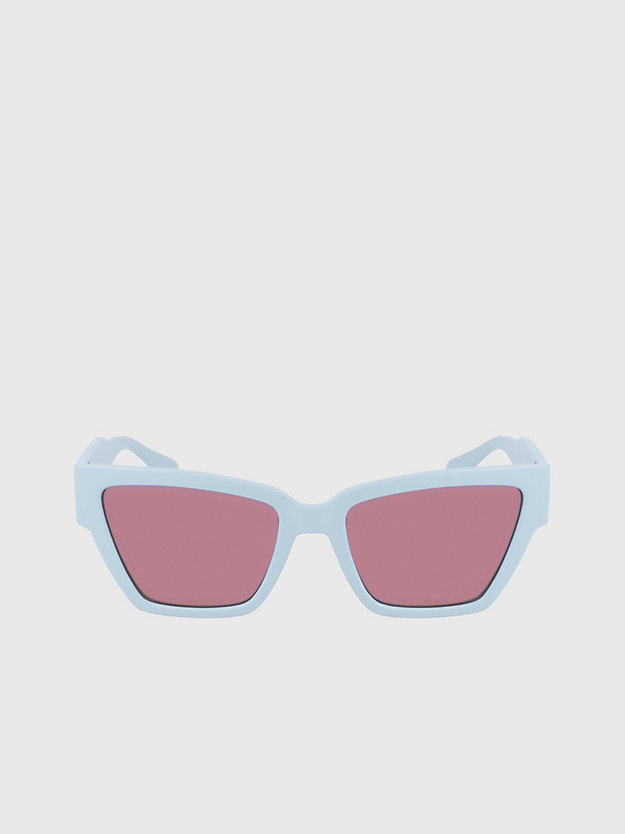lunettes de soleil œil de chat ckj23624s azure pour femmes calvin klein jeans