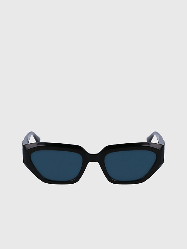 black rechthoekige zonnebril ckj23652s voor unisex - calvin klein jeans