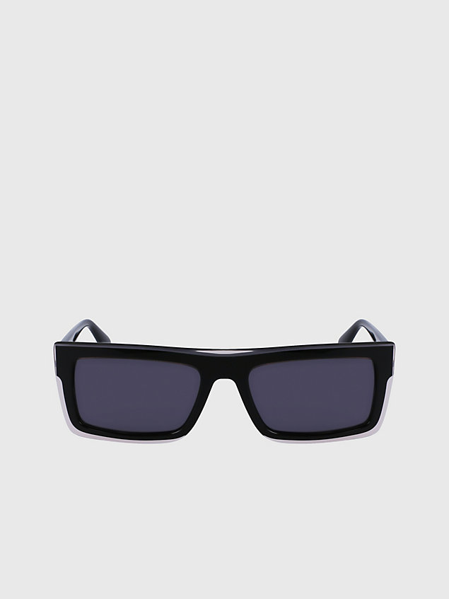 occhiali da sole rettangolari ckj23657s black da unisex calvin klein jeans