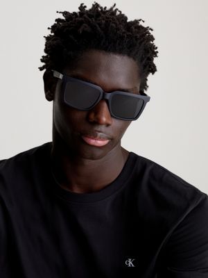 Matte black square clearance sunglasses