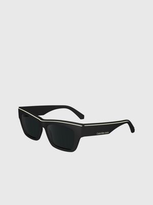 lunettes de soleil rectangulaires modifiées ckj24602s black pour adultes genre inclusif calvin klein jeans