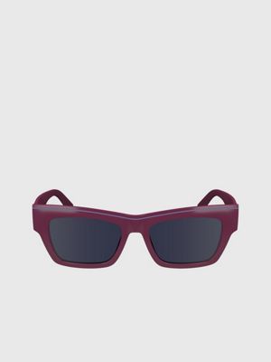 purple modified rectangle sunglasses ckj24602s for adults gender inclusive calvin klein jeans