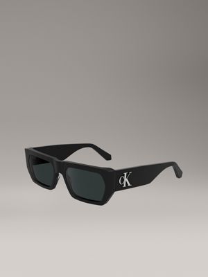 black modified rectangle sunglasses ckj24625s for adults gender inclusive calvin klein jeans