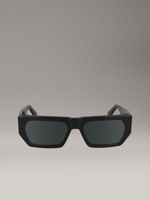 black modified rectangle sunglasses ckj24625s for adults gender inclusive calvin klein jeans