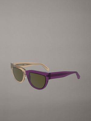 brown to violet cat eye sunglasses ckj25600s for women calvin klein jeans