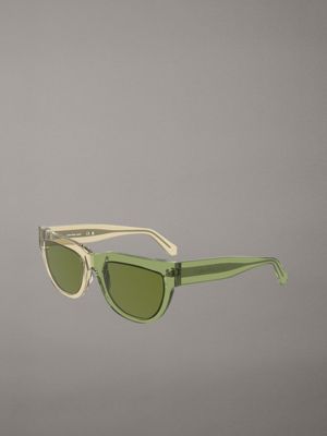 yellow to lime cat eye sunglasses ckj25600s for women calvin klein jeans