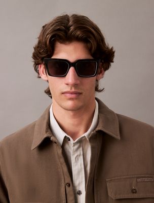 black modified rectangle sunglasses ckj25602s for adults gender inclusive calvin klein jeans
