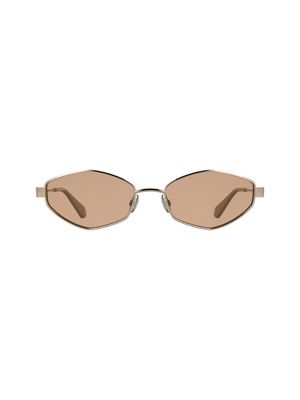 lunettes de soleil rectangulaires modifiées gold pour femmes 