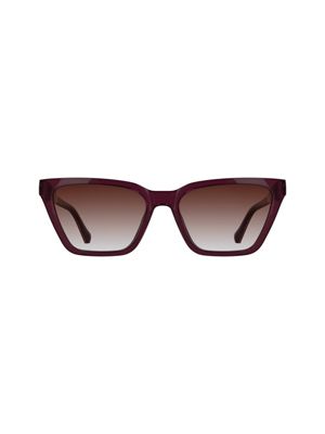 lunettes de soleil rectangulaires modifiées red pour femmes 