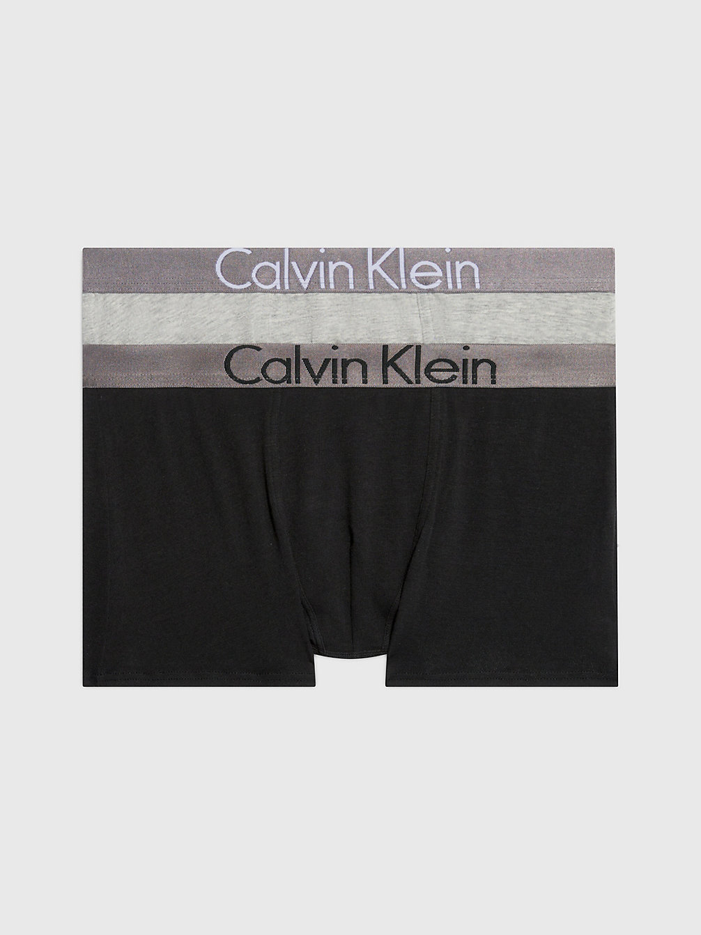 1 BLACK / 1 GREY HEATHER Lot De 2 Boxers Pour Garçon - Customized Stretch undefined garcons Calvin Klein