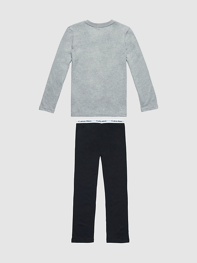 grey boys pyjama set - modern cotton for boys calvin klein