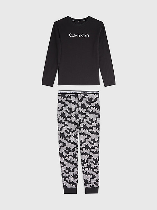 Set pigiama in cotone biologico Intense Power Calvin Klein Bambino Abbigliamento Abbigliamento per la notte Pigiami 