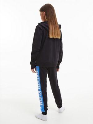 BLACK Sudadera de estar por casa con capucha - Intense Power de boys CALVIN KLEIN