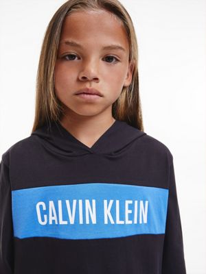 BLACK Sudadera de estar por casa con capucha - Intense Power de boys CALVIN KLEIN