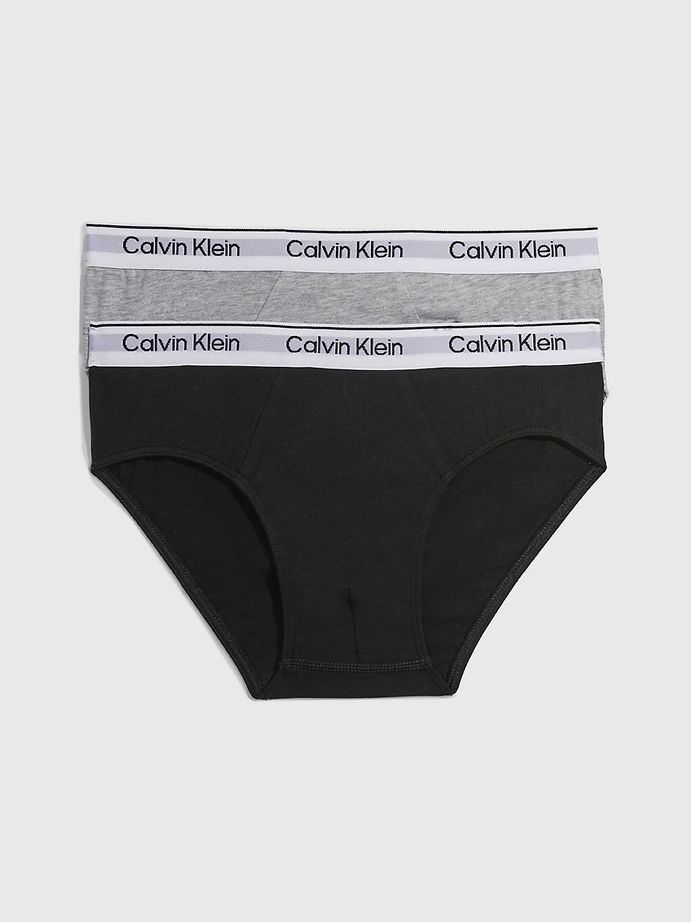GREYHEATHER/PVHBLACK > Zestaw 2 Par Slipów Chłopięcych - Modern Cotton > undefined boys - Calvin Klein