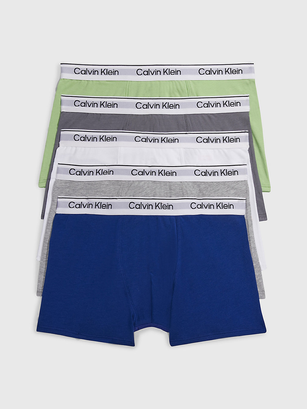 BBLUE/SPRINGF/ASFALTG/PWHITE/GHETHR Lot De 5 Shortys Pour Garçon - Modern Cotton undefined garcons Calvin Klein