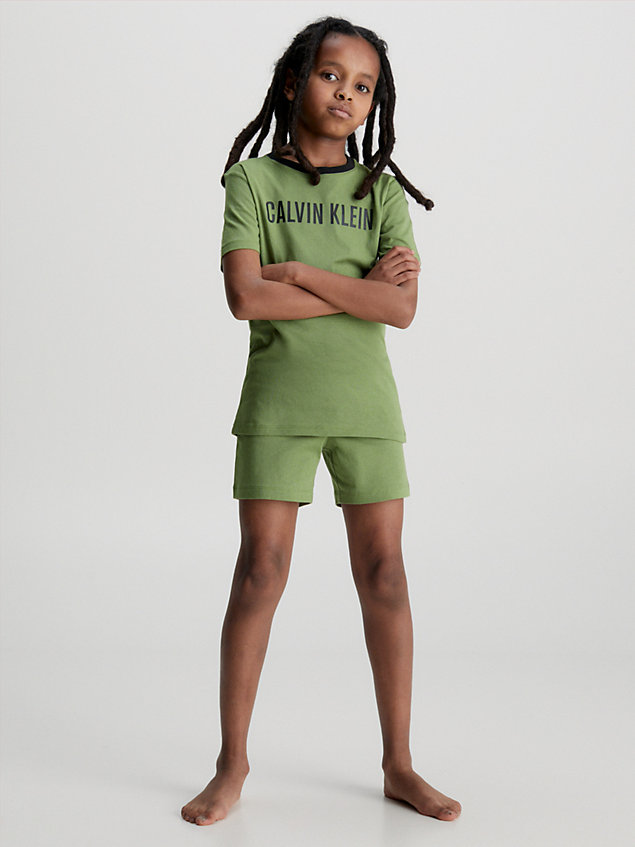 conjunto de shorts de pijama - intense power green de nino calvin klein