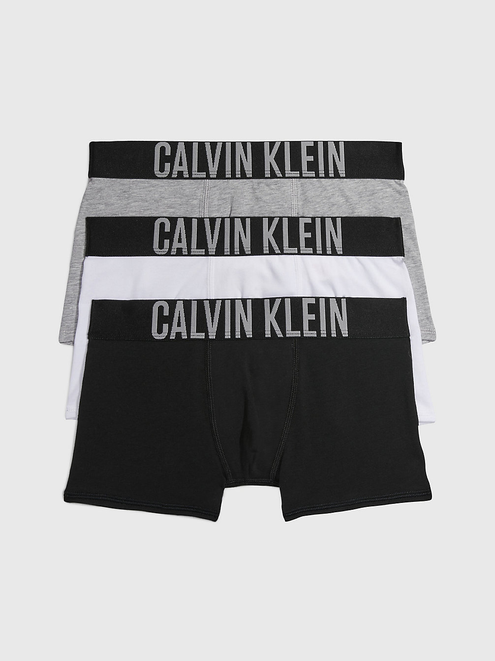 PVHBLACK/GREYHETHR/PVHWHITE Lot De 3 Boxers Pour Garçon - Intense Power undefined garcons Calvin Klein