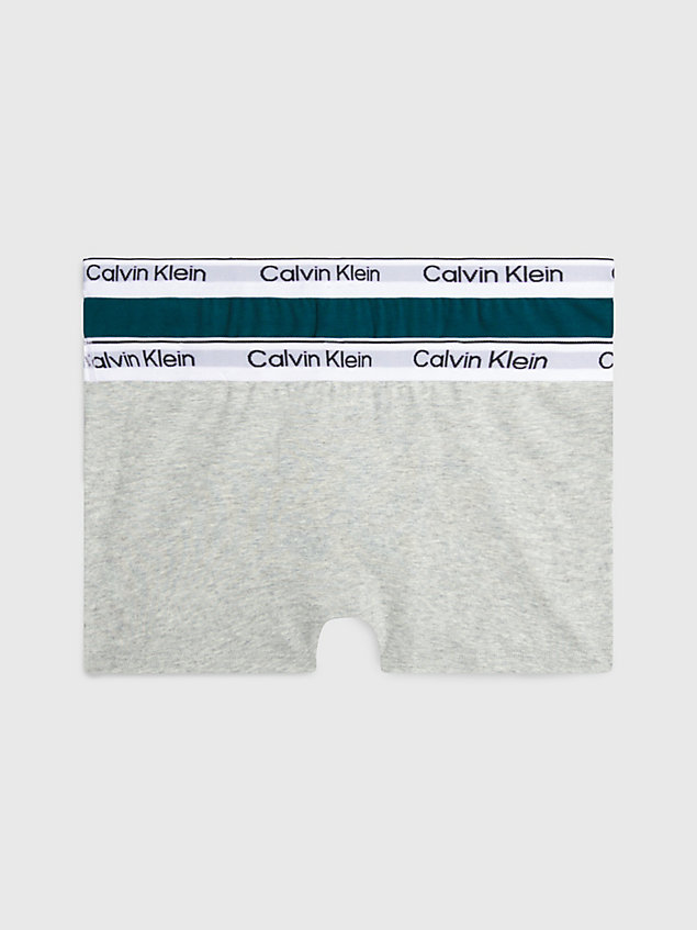 green 2 pack boys trunks - modern cotton for boys calvin klein