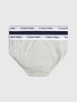 Calvin Klein Kids' Intense Power Bikini Briefs, Pack of 3, White/Multi,  8-10 years