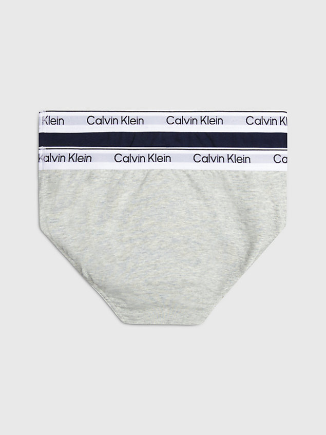 grey 2-pack jongensslips - modern cotton voor jongens - calvin klein