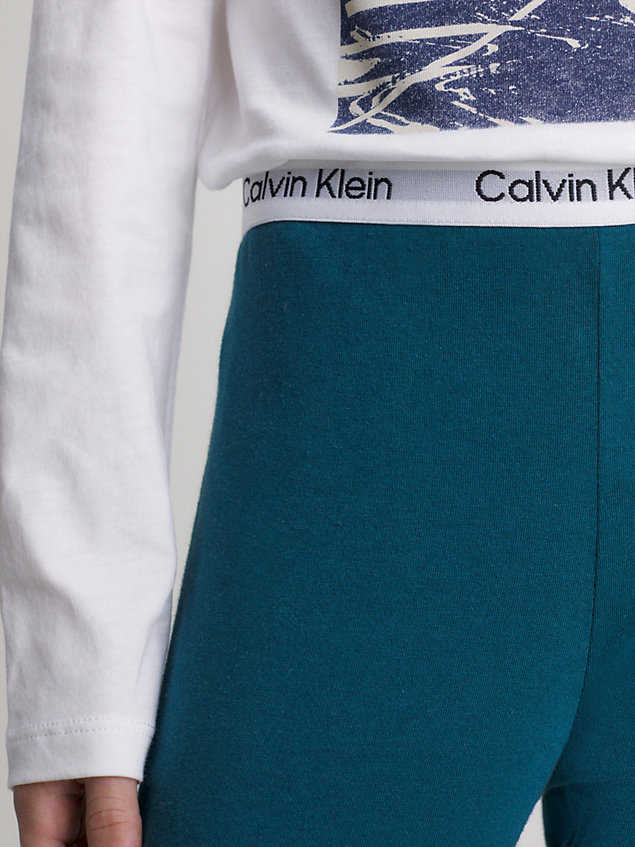 white pyjama-set - modern cotton für boys - calvin klein
