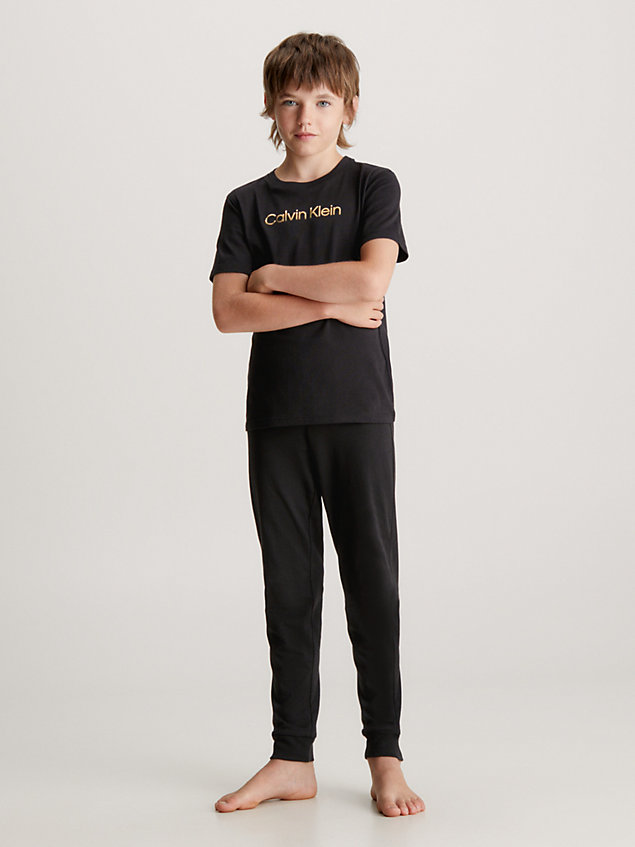 black 2-pack jongens-t-shirts - modern cotton voor boys - calvin klein