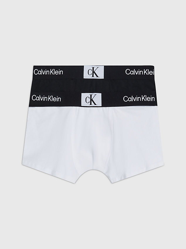 white 2 pack boys trunks - ck96 for boys calvin klein