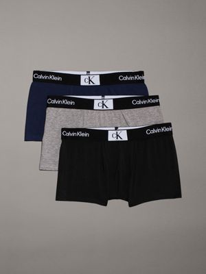 blue 3 pack boys trunks - ck96 for boys calvin klein jeans