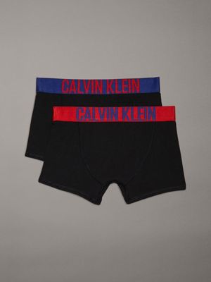 pvhblack/pvhblack 2 pack boys trunks - intense power for boys calvin klein jeans