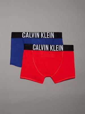 pigmentblue/flamingchili 2 pack boys trunks - intense power for boys calvin klein jeans