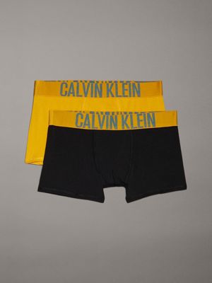 yellow 2 pack boys trunks - intense power for boys calvin klein jeans