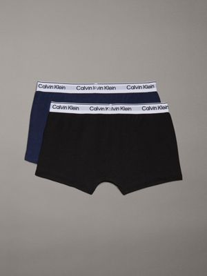 peacoat/pvhblack 2 pack boys trunks - modern cotton for boys calvin klein jeans