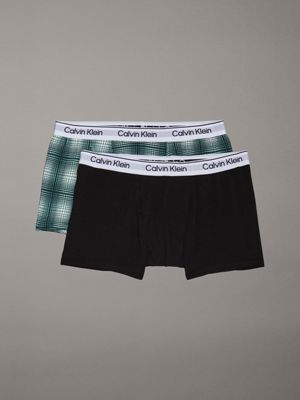 green 2 pack boys trunks - modern cotton for boys calvin klein jeans