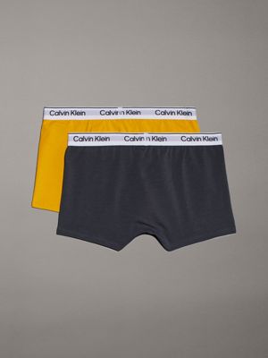 countrysideyellow/ebony 2 pack boys trunks - modern cotton for boys calvin klein jeans