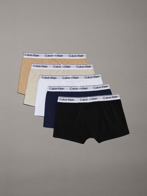 trvrtn/plcn/white/peacoat/black 5 pack boys trunks - modern cotton for boys calvin klein jeans