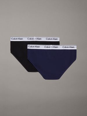 peacoat/pvhblack 2 pack boys briefs - modern cotton for boys calvin klein jeans