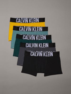 yellow 5 pack boys trunks - intense power for boys calvin klein jeans