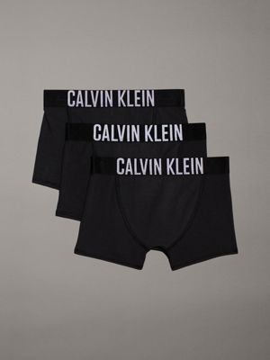 pvhblack/pvhblack/pvhblack 3 pack boys trunks - intense power for boys calvin klein jeans