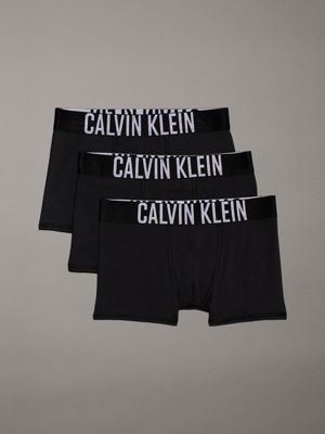 black 3 pack boys trunks - intense power for boys calvin klein jeans