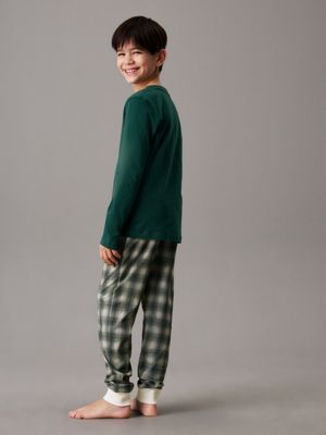 ponderosapine/w/mc check aop pyjama set - modern cotton for boys calvin klein jeans