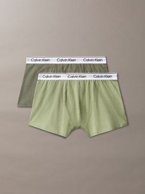 multi 2 pack boys trunks - icon cotton stretch for boys calvin klein jeans
