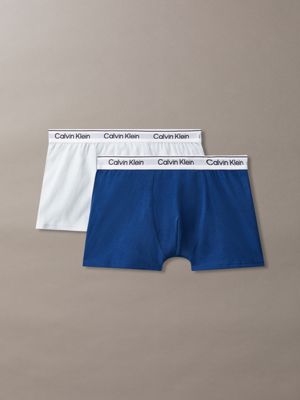 multi 2 pack boys trunks - icon cotton stretch for boys calvin klein jeans