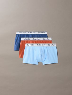 red 3 pack boys trunks - icon cotton stretch for boys calvin klein jeans
