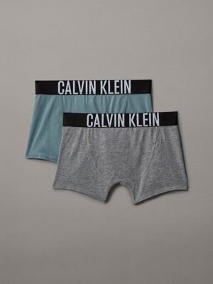 trooper/greyheather 2 pack boys trunks - intense power for boys calvin klein jeans