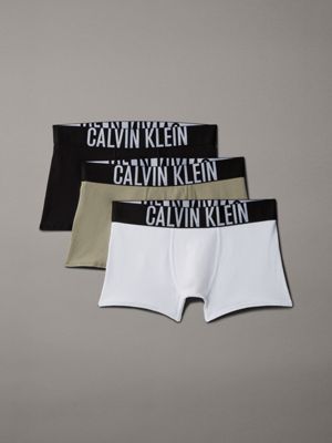 brown 3 pack boys trunks - intense power for boys calvin klein jeans