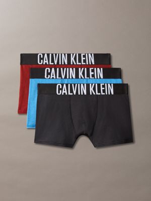 multi 3 pack boys trunks - intense power for boys calvin klein jeans