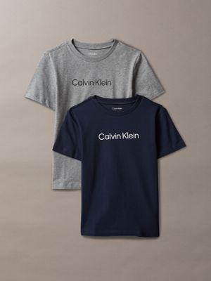 pack de 2 camisetas para niño - icon cotton stretch multi de niños calvin klein jeans
